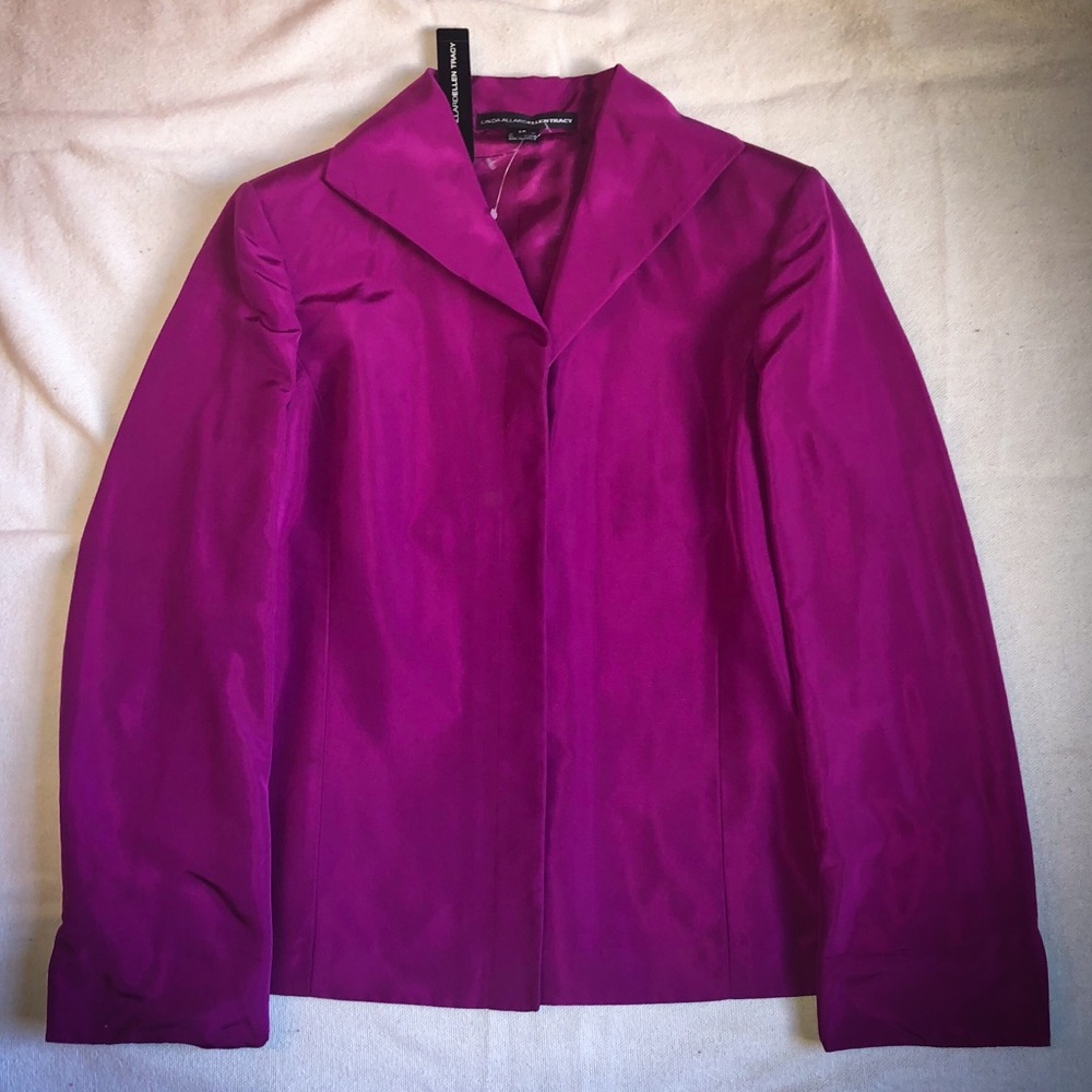 Fuchsia Silk Blazer by Linda Allard Ellen Tracy